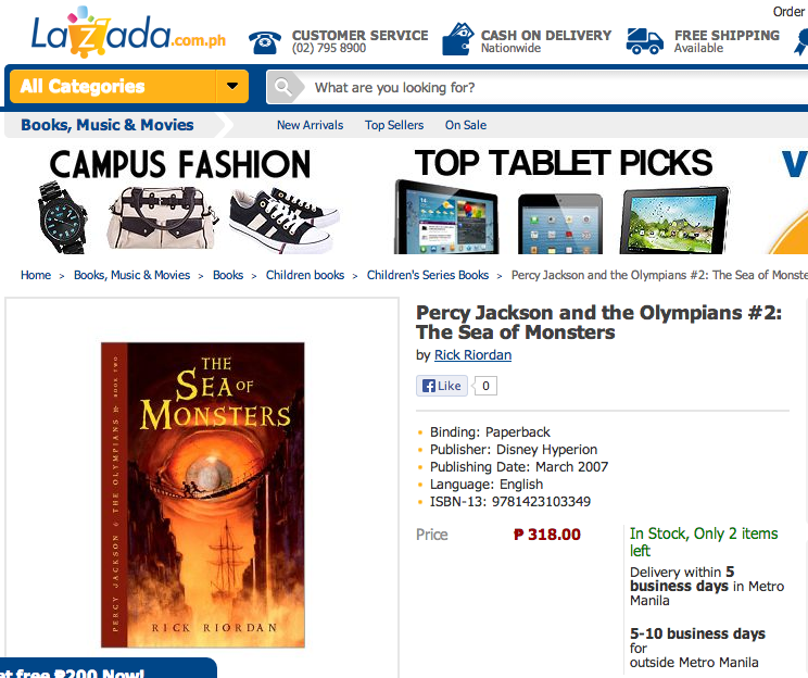 lazada percy jackson