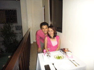 Fine dining on our veranda