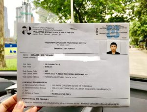 pisay nce exam permit